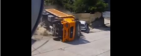 Video: This man might be the luckiest driver alive after he narrowly avoided being crushed