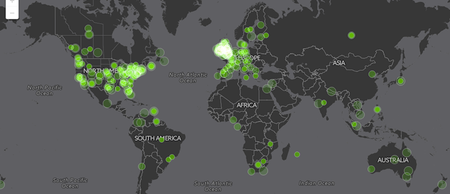 This heatmap shows that #Marref is a worldwide phenomenon