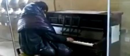 Video: Homeless man in Newcastle stuns commuters by playing Beethoven