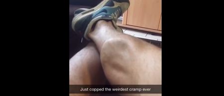 Video: Ever get a cramp in your calf? Did it look as visibly disgusting as this?