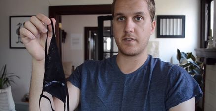 Video: Guy finds women’s underwear on the street and it confuses the hell out of him