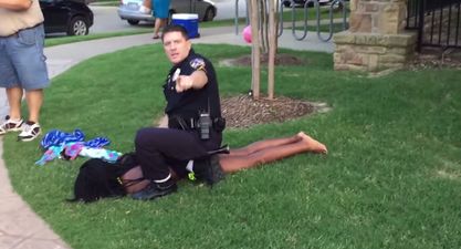 The cop at the centre of the controversial pool party incident in Texas has reacted