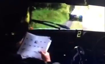 Video: Irish rally co-driver lets out hilarious high-pitched scream while rounding a narrow corner