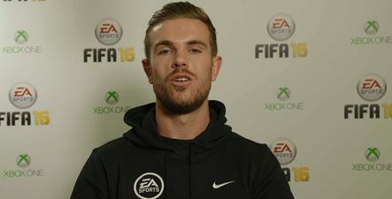 Video: Jordan Henderson appeals to JOE.ie readers to put him on the cover of FIFA 16