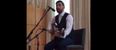 Video: Best man at Irish wedding references pints and Pro Evo as he delivers epic speech through song