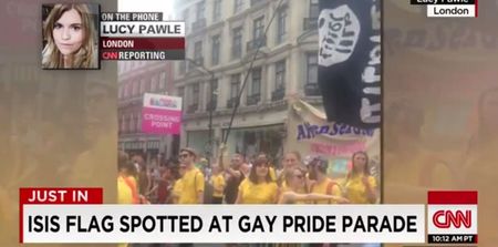 Video: CNN mistakenly thought a flag covered with sex toys at a Gay Pride parade belonged to ISIS
