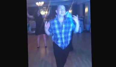 Video: Dancing man with broken toe at Irish wedding gets angry when the DJ stops an AC/DC song too soon
