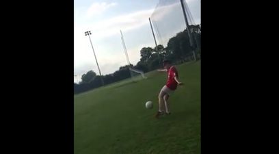 Video: Mesmerising slow motion footage of 15-year-old from Offaly kicking impossible score