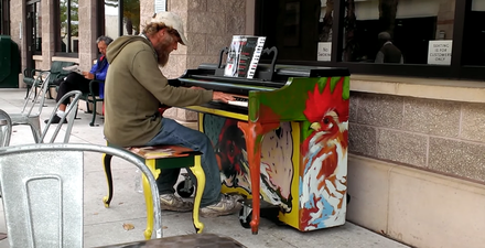 This video of a homeless man playing piano has gone viral after he blew passers-by away with his music