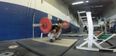 Video: Man nearly breaks his neck in the gym after a lift goes wrong