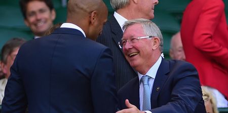 Vine: Alex Ferguson and Thierry Henry sitting together at Wimbledon is like Arsenal v Manchester United in ’03