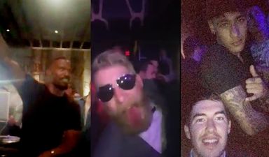 Exclusive: Neymar and Jamie Foxx celebrate along with a fake Conor McGregor