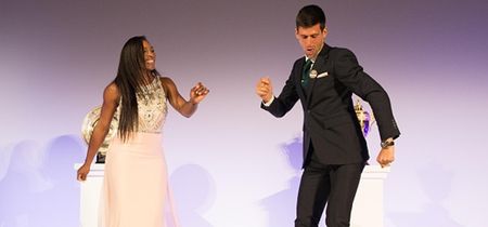 Video: Novak Djokovic and Serena Williams showed off some serious dance moves last night