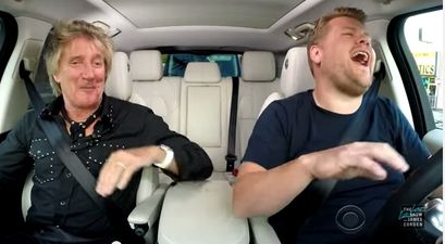 Video: Rod Stewart, James Corden and A$AP Rocky singing karaoke in a car