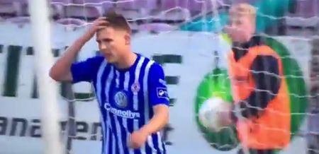 Video: Sligo Rovers striker Morten Nielsen with one of the worst misses that you’re likely to see