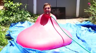Video: Six foot man in six foot waterballoon recorded in super slo-mo is all you’d want it to be