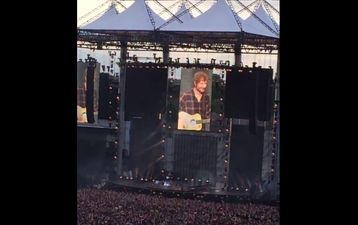Pic: This is Ed Sheeran having a pre-gig ‘puck around’ at GAA Headquarters