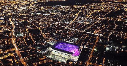 Pics: Two stunning images of Croke Park from the sky last night