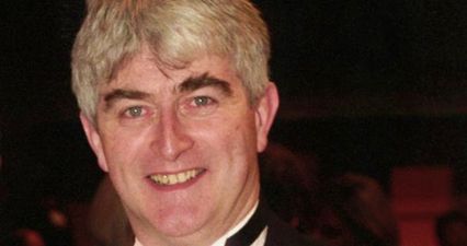 PIC: Dermot Morgan’s sons with a stunning giant mosaic of their dad in Dublin