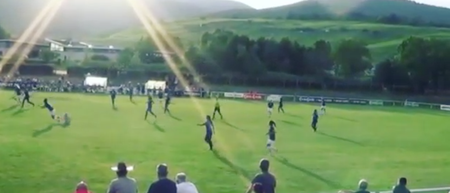 Video: Dog runs onto the pitch and performs the best tackle of the weekend