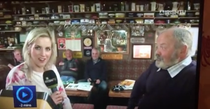 Video: Auld lad in pub tries to take sneaky photo on TV, fails miserably at espionage