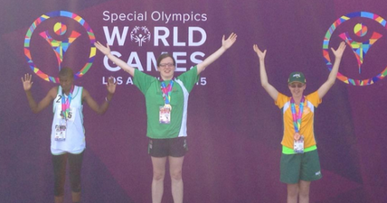 Rachel Ryan wins Team Ireland’s first Gold medal on the track at Special Olympics World Games