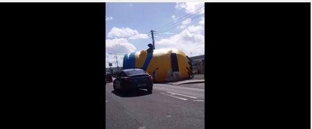 Video: Incredible new footage of the massive inflatable Minion that was on the loose in Dublin