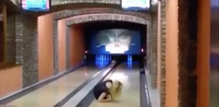 Video: Irish singer takes embarrassing tumble while playing bowling