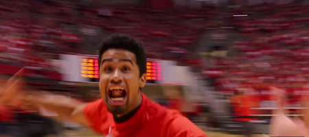 VIDEO: Watch the moment a student guarantees himself a free semester of college education with a crazy basketball shot