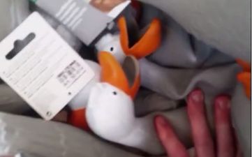 VIDEO: Man tries to annoy his girlfriend with an army of inflatable ducks