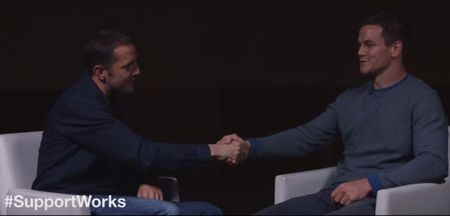 VIDEO: John O’Shea and Johnny Sexton swap great stories about Ronaldo, Keane, Schmidt and a naked bungee jump