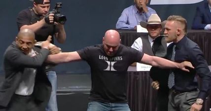 VIDEO: Conor McGregor and Jose Aldo almost come to blows at a press conference