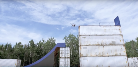 VIDEO: Adrenaline junkie creates A BMX playground out of shipping containers