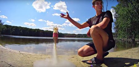 VIDEO: Here’s how to make a mini rocket using a bottle of coca cola