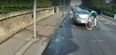 VIDEO: A cyclist in Dublin rams into the back of a car and leaves massive dent
