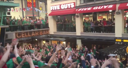 VIDEO: It looks like Ireland took over the Brewery Quarter in Cardiff yesterday