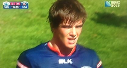 VIDEO: Did anybody see this bone-jarring hit in USA v Samoa game today?