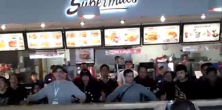 VIDEO: Students from New Zealand perform spine-tingling version of the Haka in a Supermac’s in Kildare