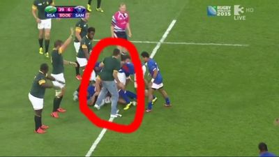 VIDEO: Incredible scenes as South Africa fan invades pitch in attempt to take part in play