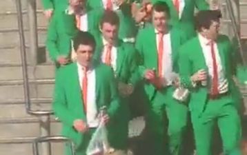PIC: These dapper Irish lads had the best banner at Wembley yesterday