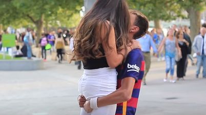 VIDEO: Neymar look-alike walks around London kissing loads of random women