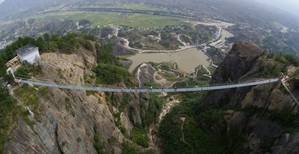 VIDEO: China has officially opened one of the most terrifying glass bridges in the world