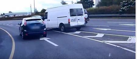 VIDEO: These men nearly caused a massive crash on the N7 before fleeing the scene