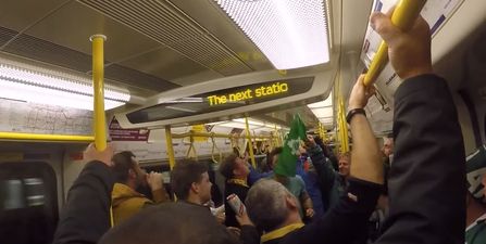 VIDEO: This footage of Irish rugby fans on the Tube makes us wish we were going to London this weekend