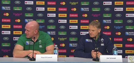 VIDEO: Paul O’Connell and Joe Schmidt’s press conference interrupted by a mobile phone