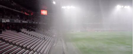VIDEO: The amount of rain that postponed this match in France is astonishing