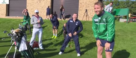 VIDEO: Rory McIlroy tries to improve Luke Fitzgerald’s golf swing, it does not go well