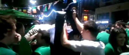 VIDEO: Nobody in Cardiff celebrated like this crowdsurfing Irish dad in a flat cap