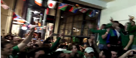 VIDEO: Get your daily dose of national pride by watching Irish rugby fans take over Cardiff’s Brewery Quarter