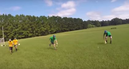 VIDEO: Former Offaly hurler pulls off amazing bit of skill when scoring point during hurling match in the US